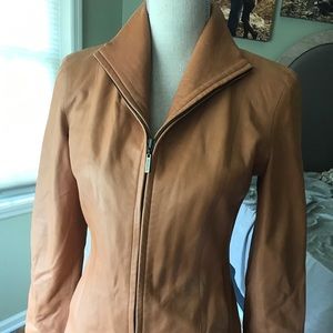 Cole haan vintage lambskin leather jacket 2